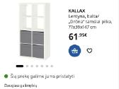Ikea lentynų blokas, matmenys 7739147, su stalči - nuotraukos Nr. 2