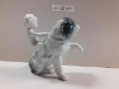 Vintažinė kupidono su šuniuku statulėlė H-11,5cm - nuotraukos Nr. 6