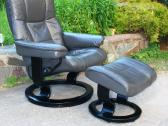 //Poilsio Relax Ekornes Fotelis-kreslas su pakoju/