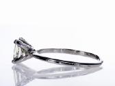 Balto aukso žiedas su princess cut deimantu Vs1 - nuotraukos Nr. 5