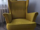 Ikea Strandmon geltonas fotelis su pufu - nuotraukos Nr. 5