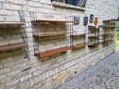 Vintažinės mid century pakabinamos lentynos - nuotraukos Nr. 11