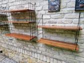 Vintažinės mid century pakabinamos lentynos - nuotraukos Nr. 18