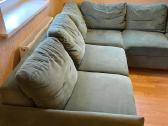 Žalia kampinė sofa su miegama dalimi - nuotraukos Nr. 4