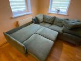 Žalia kampinė sofa su miegama dalimi - nuotraukos Nr. 5