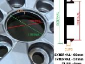 Porsche centriniai ratlankiu dangteliai 56mm-75mm - nuotraukos Nr. 10