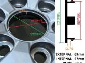 Porsche centriniai ratlankiu dangteliai 56mm-75mm - nuotraukos Nr. 14