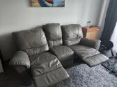 Odinė 3-vietė sofa ir fotelis su redlaineriais - nuotraukos Nr. 2