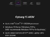 Msi Cyborg 15 A13v Rtx4060, i7-13620h, 144hz - nuotraukos Nr. 16