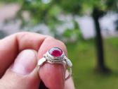 Sidabrinis žiedas su natūraliu Rhodolite Granatu - nuotraukos Nr. 2