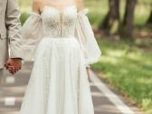 Anna Sposa vestuvinė suknelė + nuimamos rankovės - nuotraukos Nr. 4