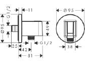 Hansgrohe dušo žarnos jungtis Fix Fit S 26888340 - nuotraukos Nr. 2