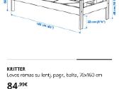 Vaikiška Ikea lova 70x160 - nuotraukos Nr. 4