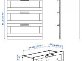 Ikea Brimnes komoda, balta, 3 stalčių - nuotraukos Nr. 5