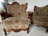 Klasikinio stiliaus komplektas sofa ir 2 foteliai - nuotraukos Nr. 9