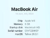 MacBook Air 13" M3 (8gb / 256gb) - nuotraukos Nr. 5