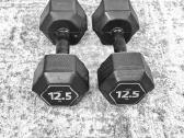 Corength (Decathlon) 2 12,5 kg gumuoti hanteliai