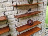 Vintažinės mid century tikmedžio lentynos - nuotraukos Nr. 7