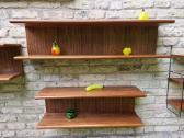 Vintažinės mid century tikmedžio lentynos - nuotraukos Nr. 11
