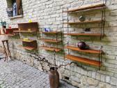 Vintažinės mid century tikmedžio lentynos - nuotraukos Nr. 14