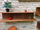 Vintažinės mid century tikmedžio lentynos - nuotraukos Nr. 20