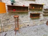 Vintažinės mid century tikmedžio lentynos - nuotraukos Nr. 27