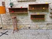 Vintažinės mid century tikmedžio lentynos - nuotraukos Nr. 32