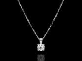 Balto Aukso Kaklo Papuošalas Su 0.62ct. Deimantu