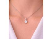Balto Aukso Kaklo Papuošalas Su 0.62ct. Deimantu - nuotraukos Nr. 2
