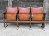 Fibrocit kino kėdės art deco, 3 vietos 1937-41 - nuotraukos Nr. 2