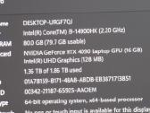 Erazer Beast X40 80gb RAM Rtx 4090