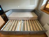 Ikea Hemnes dvigulė lova pilkos spalvos - nuotraukos Nr. 3