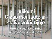Darbas Vokietijoje staliams - gipso montuotojams!