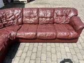 Kampinė natūralios odos sofa - nuotraukos Nr. 4