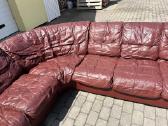 Kampinė natūralios odos sofa - nuotraukos Nr. 2