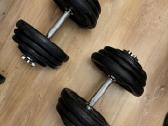Hanteliai 2x 36 kg ir daugiafunkcinis suoliukas