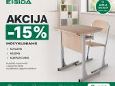 Mokykliniai baldai: suolai, kėdės Akcija