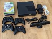 Xbox 360 Slim su 4 pultais, Kinect ir zaidimais