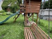 Vaikiškas medinis namelis / sūpynės / čiuožykla - nuotraukos Nr. 2