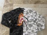 Bape spalvotas kamufliažinis tigro ryklio megztini