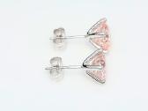Aukso(750) auskarai su rožiniais deimantais (3,3ct - nuotraukos Nr. 3