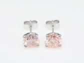 Aukso(750) auskarai su rožiniais deimantais (3,3ct - nuotraukos Nr. 4