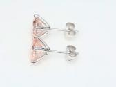 Aukso(750) auskarai su rožiniais deimantais (3,3ct - nuotraukos Nr. 6