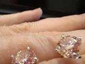 Aukso(750) auskarai su rožiniais deimantais (3,3ct - nuotraukos Nr. 14