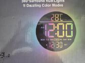 Skaitmeninis sieninis laikrodis su Rgb apšvietimu