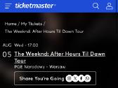 The Weeknd 2 bilietai Varšuvoje