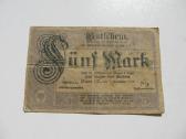 5 markės , Plauen Vokietija , 1918