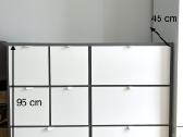 Pilkai balta Ikea komoda