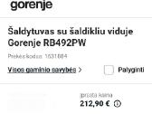 Mažas Gorenje naujas šaldytuvas su šaldymo kamera - nuotraukos Nr. 3