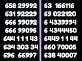 Gražus numeris už 20€ 111 000 333 888 999 222 4444